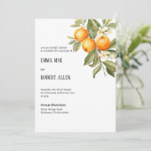 Faire-part de mariage Orange Blossom (Debout devant)