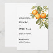 Faire-part de mariage Orange Blossom (Devant / Derrière)