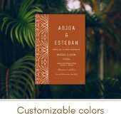 Faire-part de mariage orange brûlé par la moisissu