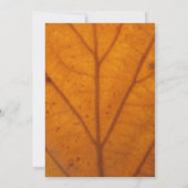 Faire-part de mariage orange de feuille d'automne (Dos)