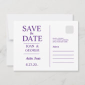 Faire-part de mariage orange du Capitole du Texas (Dos)