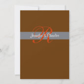 Faire-part de mariage orange et Brown Gerber Daisy (Dos)