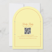 Faire-part de mariage Orange rétro (Dos)