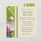Faire-part de mariage orchidée (Devant / Derrière)