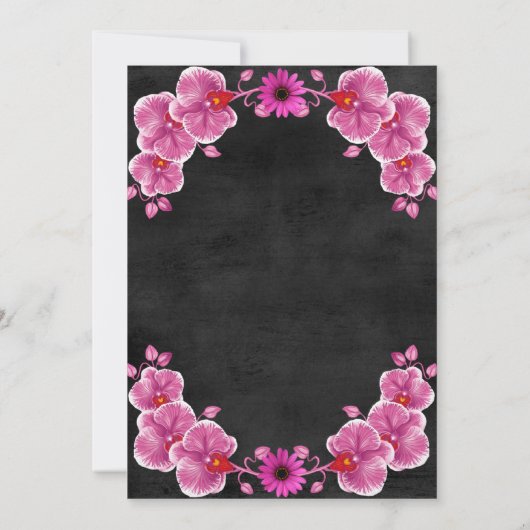 Faire-part de mariage orchidée (Dos)