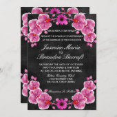 Faire-part de mariage orchidée (Devant / Derrière)