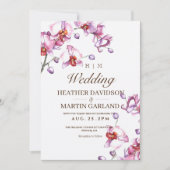 Faire-part de mariage orchidée (Devant)