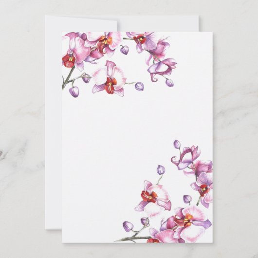 Faire-part de mariage orchidée (Dos)