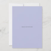 Faire-part de mariage orchidée bleue (Dos)