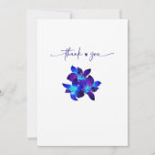 Faire-part de mariage Orchidée Bleue Turquoise Vio (Dos)