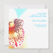 Faire-part de mariage orchidée colorée (Dos)