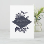 Faire-part de mariage orchidée de minuit (Debout devant)