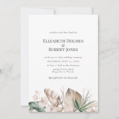 Faire-part de mariage Orchidée tropicale et Monste (Devant)
