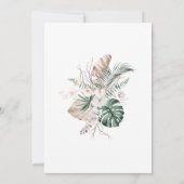 Faire-part de mariage Orchidée tropicale et Monste (Dos)