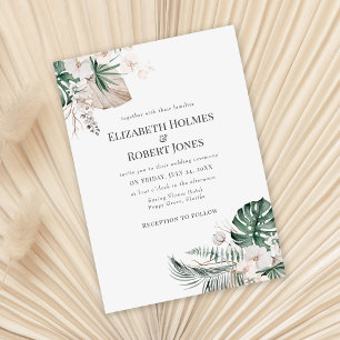 Faire-part de mariage Orchidée tropicale et Monste