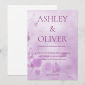 Faire-part de mariage Orchidée Violette (Devant / Derrière)