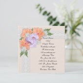 Faire-part de mariage orchidées et hibiscus (Debout devant)