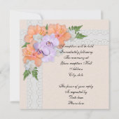 Faire-part de mariage orchidées et hibiscus (Dos)