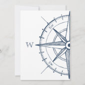 Faire-part de mariage orienté de boussole et de (Dos)