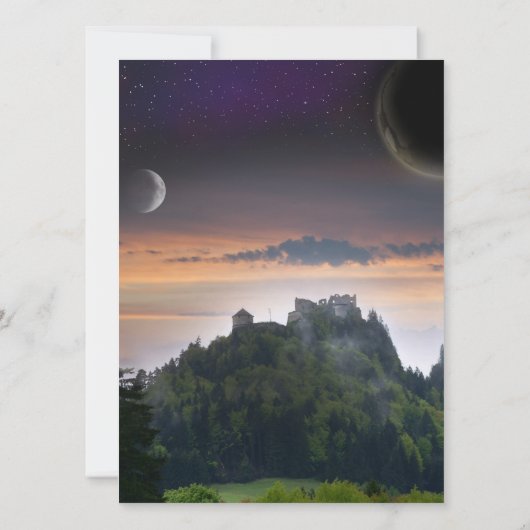 Faire-part de mariage orienté de l'espace (Dos)