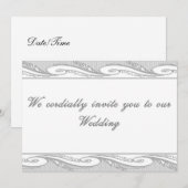 Faire-part de mariage Orné (Devant / Derrière)