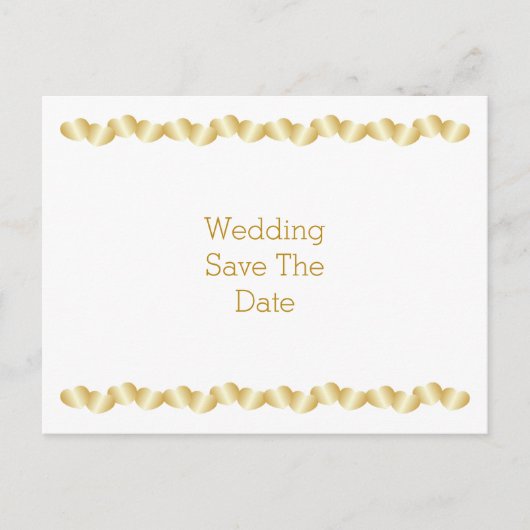 Faire-part de mariage orné de coeurs pour annoncer (Devant)