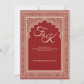 Faire-part de mariage orné de rubis (Dos)