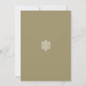 Faire-part de mariage ornement beige (Dos)