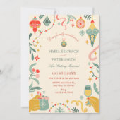 Faire-part de mariage ornements de Noël (Devant)