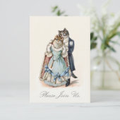 Faire-part de mariage ou d'anniversaire avec art f (Debout devant)