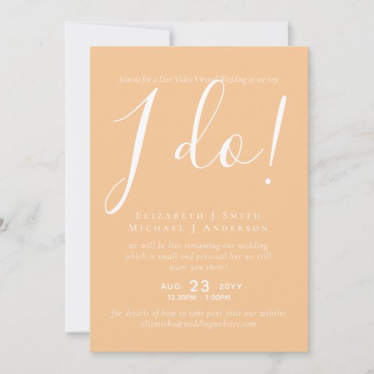 Faire-part de mariage ou de fête de couple en visi (Devant)