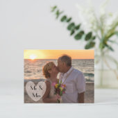 Faire-part de mariage ou d'élopement "M. et Mme" (Debout devant)