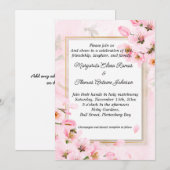 Faire-part de mariage ou faire-part rose (Devant / Derrière)
