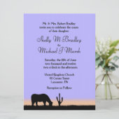 Faire-part de mariage Ouest du crépuscule (Debout devant)