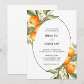 Faire-part de mariage Oval Oranges (Devant / Derrière)