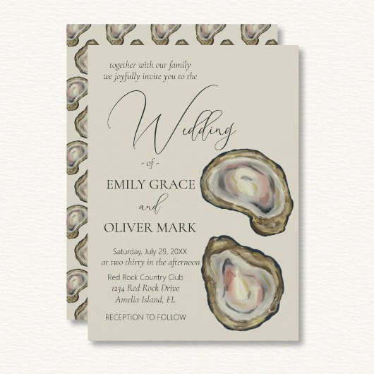 Faire-part de mariage Oyster Shells