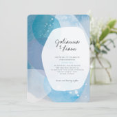 Faire-part de mariage Pacific Blue (Debout devant)