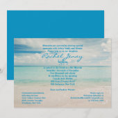 Faire-part de mariage pâle de bat mitzvah de plage (Devant / Derrière)