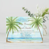 Faire-part de mariage Palm Tree (Debout devant)
