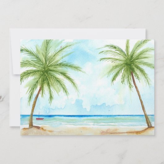 Faire-part de mariage Palm Tree (Dos)