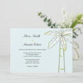 Faire-part de mariage palmier (Debout devant)