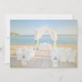 Faire-part de Mariage Palmier de Plage Tropical (Dos)