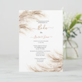 Faire-part de mariage Pampas (Debout devant)