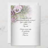 Faire-part de mariage Pansies florales (Dos)