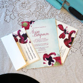 Faire-part de mariage Pansies magenta