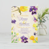 Faire-part de mariage Pansies Parfaites (Debout devant)