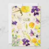 Faire-part de mariage Pansies Parfaites (Dos)