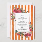 Faire-part de mariage Pantone "Orange Tigre" (Devant)