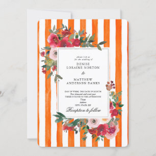 Faire-part de mariage Pantone "Orange Tigre"