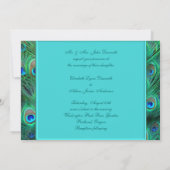 Faire-part de mariage Paon Bleu sarcelle (Dos)